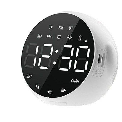 学生時計 Bluetooth オーディオ長いバッテリー寿命音声ブロードキャストポータブル小型タッチスクリーン LCD タイミング目覚まし時計スピーカーワイヤレス|undefined