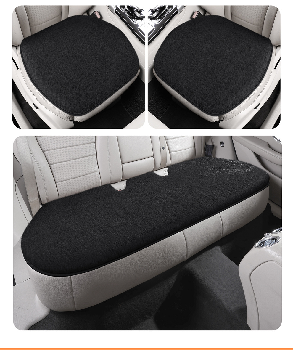 Winter Plush Car Seat Cushion Warm Car Decoration Universal Tie-Free Anti-Slip Seat Cushion Seat Cover Seat Cushion Fur Cushion