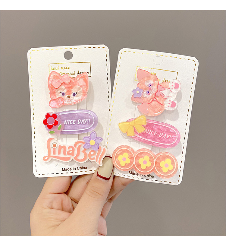 3-piece set~Lina Bell flower hair clips