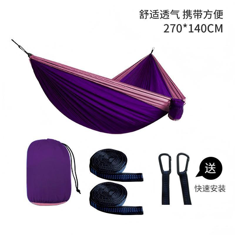 Fábrica directa hamaca de nylon paracaídas hamaca de tela de ocio columinar hamaca de campamento multicolor doble image 32