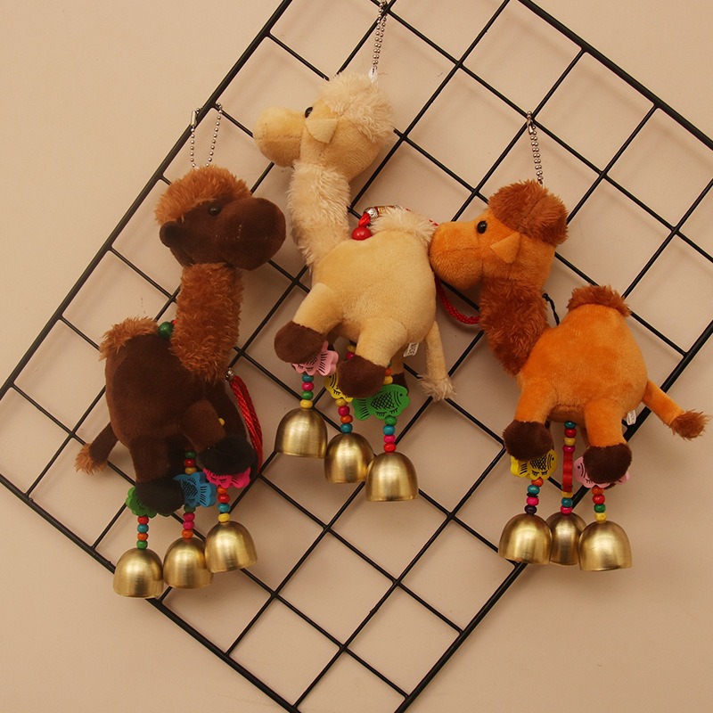 New Cute Cute Desert Bell Camel Pendant Plush Toy Doll Gift Bag Pendant Keychain