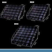 亚克力阶梯展示架笔架展示架子斜插式学生笔筒中性圆珠笔收纳盒
