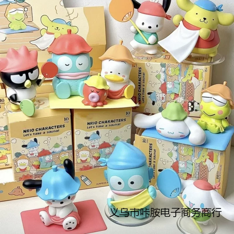 Мини‑фигурка Sanrio, настольная игрушка, слепая коробочка «Давайте попаримся», коллекционная серия