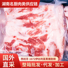 西班牙进口1672厂黑猪肋排 伊比利亚橡木果喂养原切 商用烧烤食材