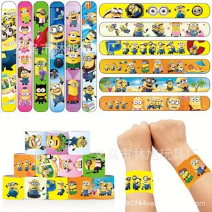 Amazon's New Minion Snap Ring Bracelet Children's Fun Minion Snap Ring Children's Decorative Wristband
