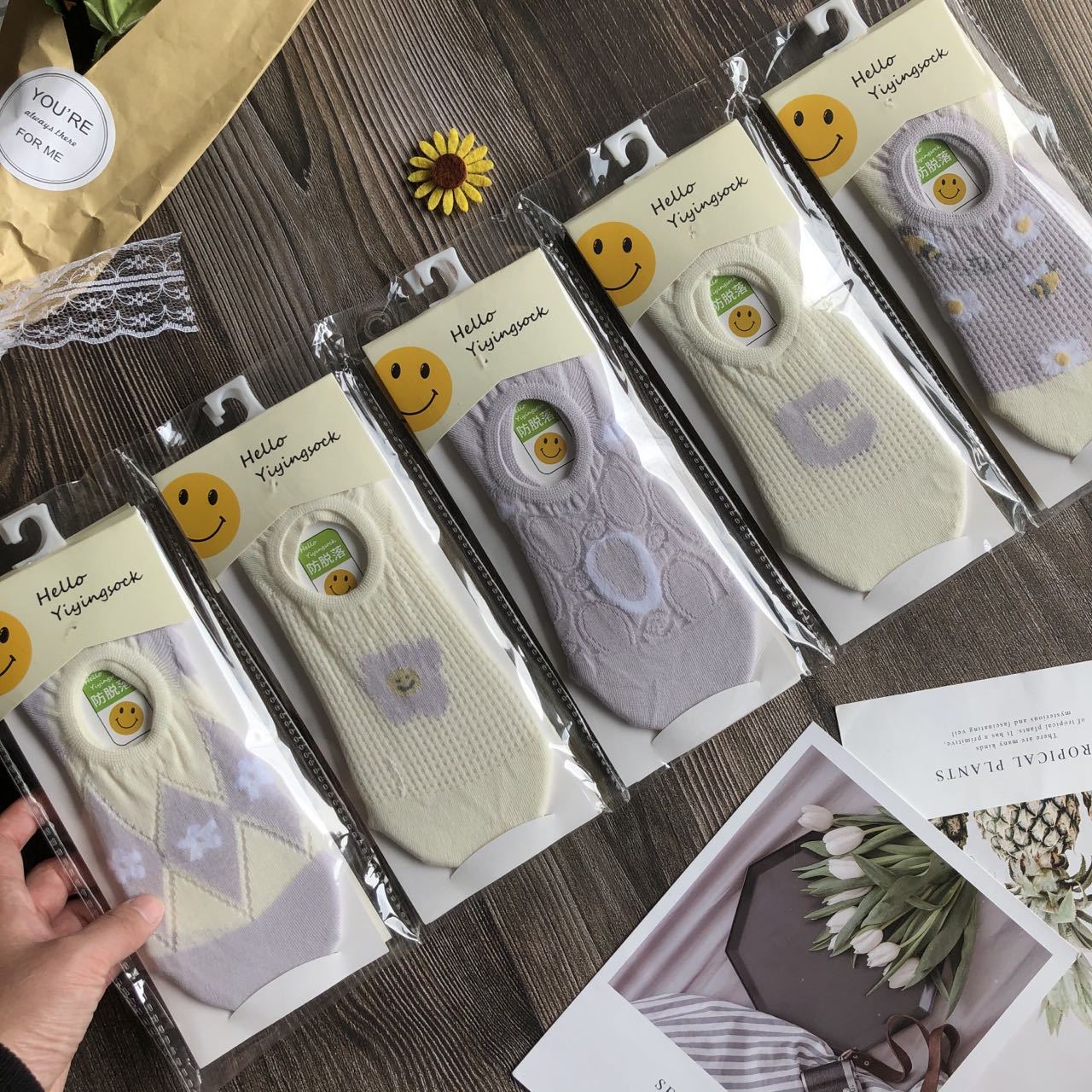 ¡Calcetines buenos de gama alta de verano delgados! Para el comercial Super 10 pares ins calcetines invisibles de mujer de corte bajo malla barco Calcetines