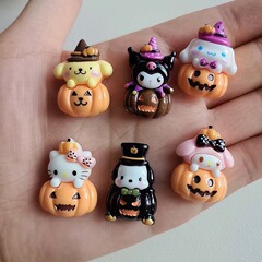 漫画diy樹脂アクセサリーハロウィーンサンリオかぼちゃクリームゴム携帯ケース飾りヘアクリップ皮筋アクセサリー