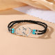 Retro exotic beach double love rice beads 2 layer anklet cross-border explosions rice beads anklet multi-layer wholesale women