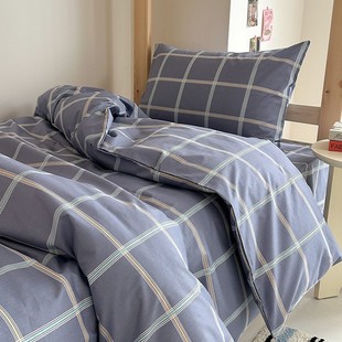 Pure Cotton Three-Piece Bedding Set 0.9m Bed Student Dormitory Six-Piece Set Bunk Bed Cotton Set Quilt Mattress