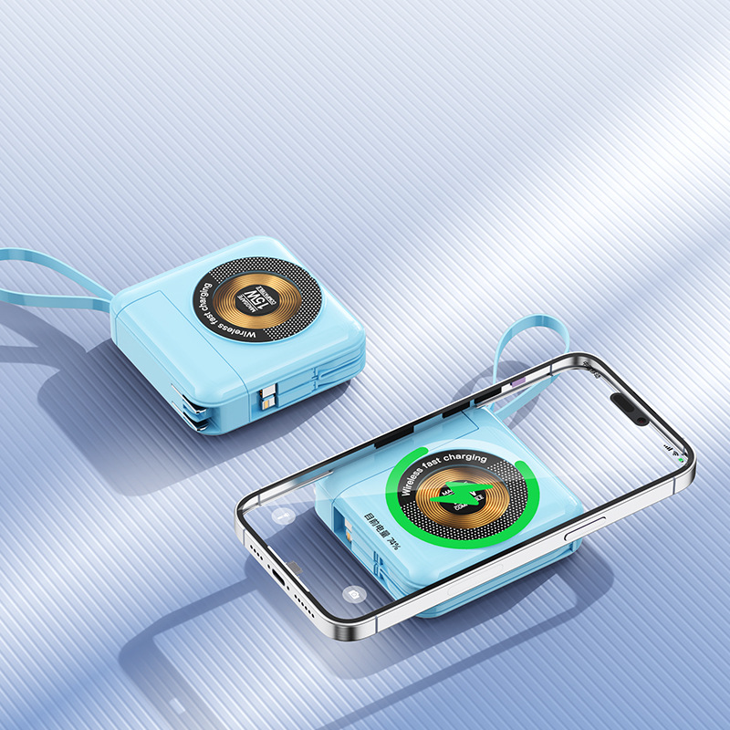 맥세이프 무선충전 보조배터리 10000·15000·20000mAh AC 플러그 내장 케이블 PD 22