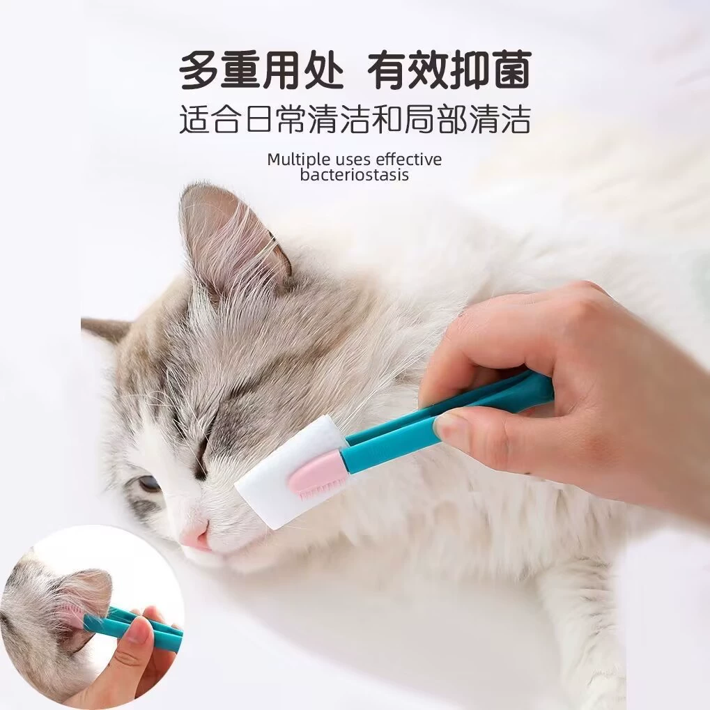 Pet глаз Чистка мягкая щетка новый кошачий глаз экскрементов кисть открытый узел кисть кошачий глаз очиститель клип