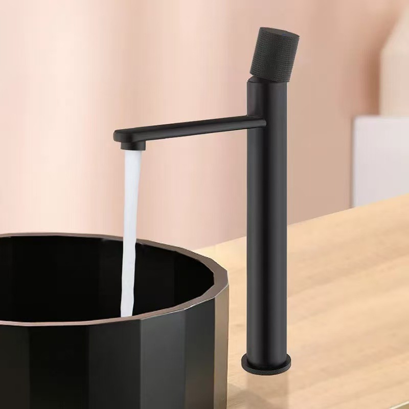 Grifo Mezclador para Lavabo de Cobre con Agua Fría y Caliente para Baño