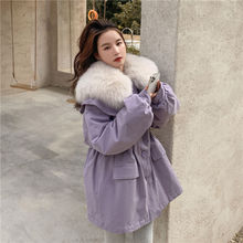 韩系宽松仙女款白鸭绒羽绒服女冬年新款设计感小众外套大毛领