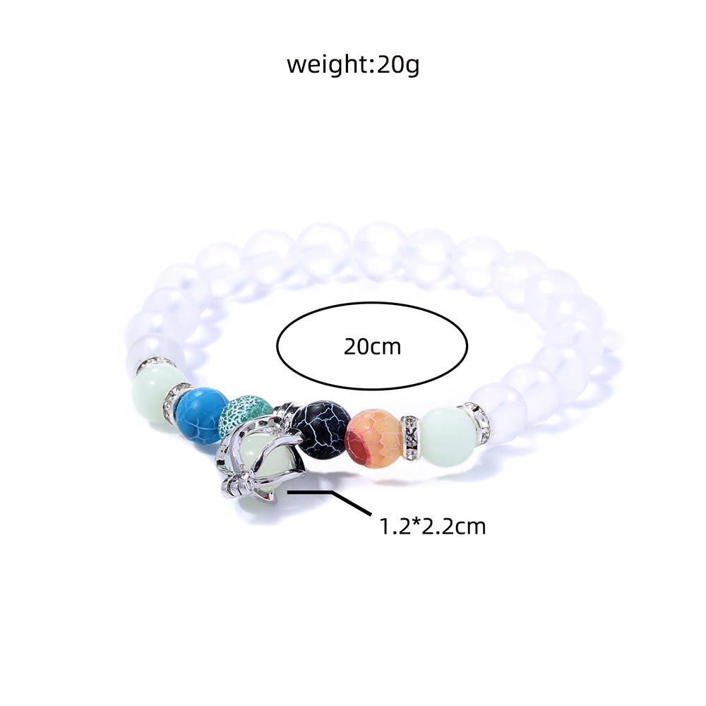 Bracelet de perles lotus phosphorescent brillant dans le noir_voghion.com