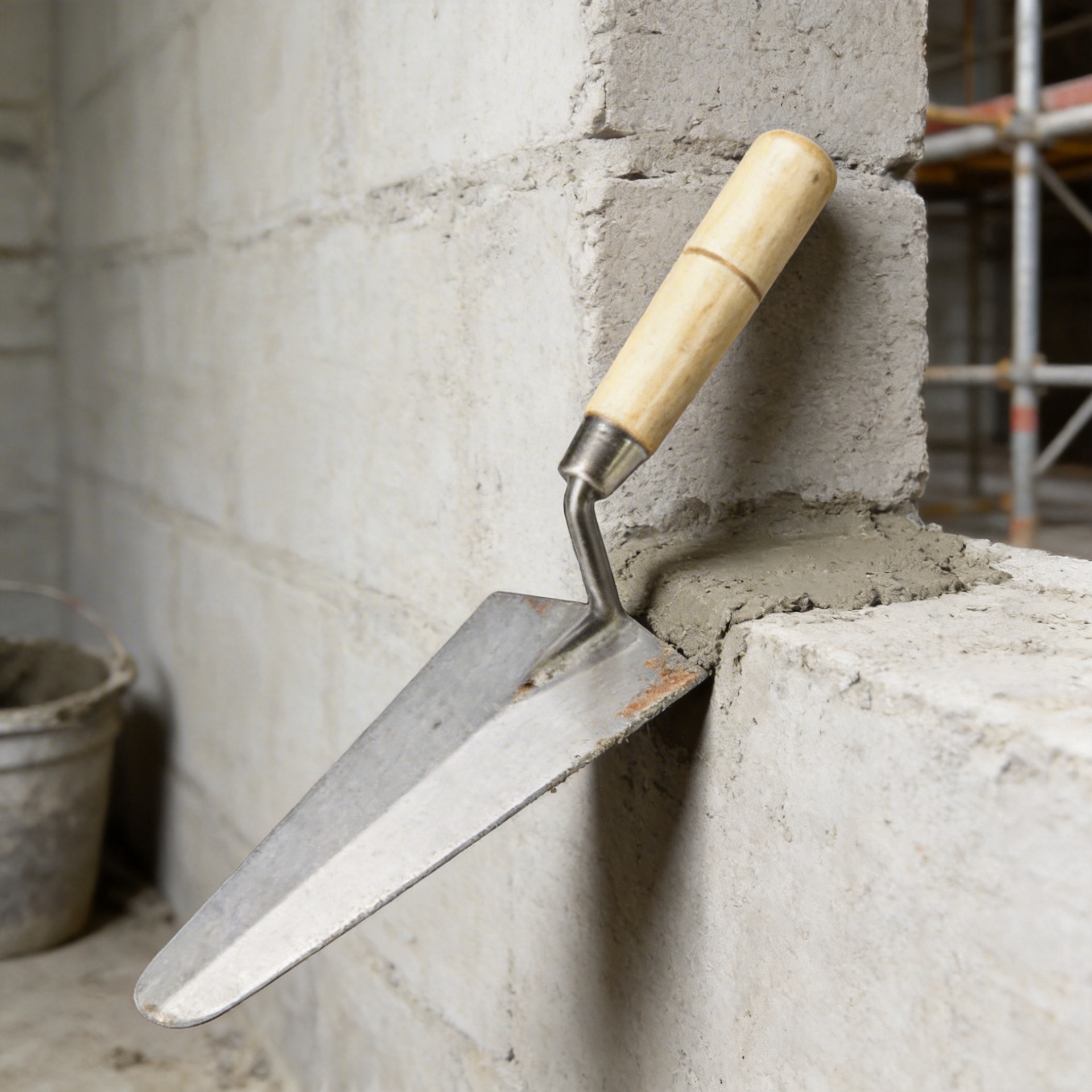 厂家批发木柄砌砖刀 铲刀建筑装潢工具定制 加厚抹泥刀刮平