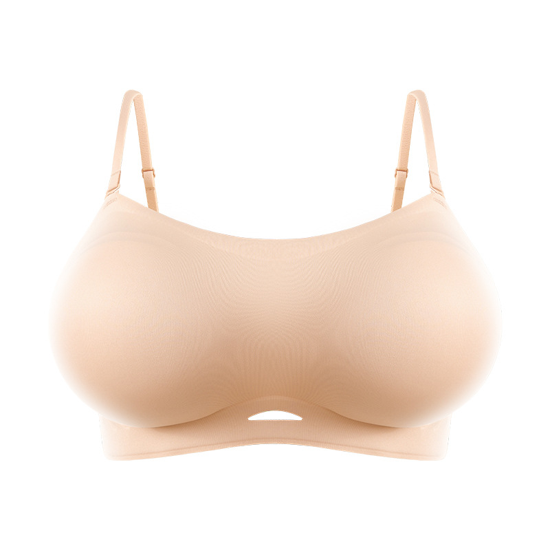 여성용 확장형 스트랩리스 속옷, 보이지 않는 미끄럼 방지, 흔적 없는 작은 가슴 푸시업, 큰 가슴, 튜브탑, 코믹 바디 브라