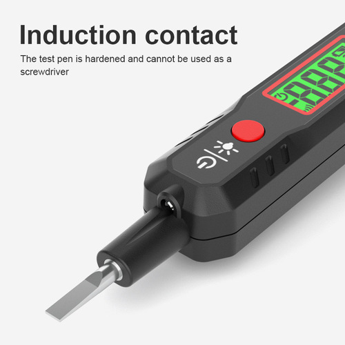 Multifunctional Flathead Screwdriver with Voltage Tester for Live and Neutral Wiring Continuity Check, with Flashlight - Electrician Home Use