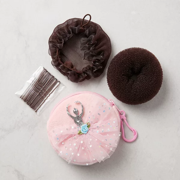Institutional Opening Ceremony Dance Hair Net Set, Donut Hair Styling Tool, Hair Net Bun, Women's Invisible High-Elasticity Hair Accessory
