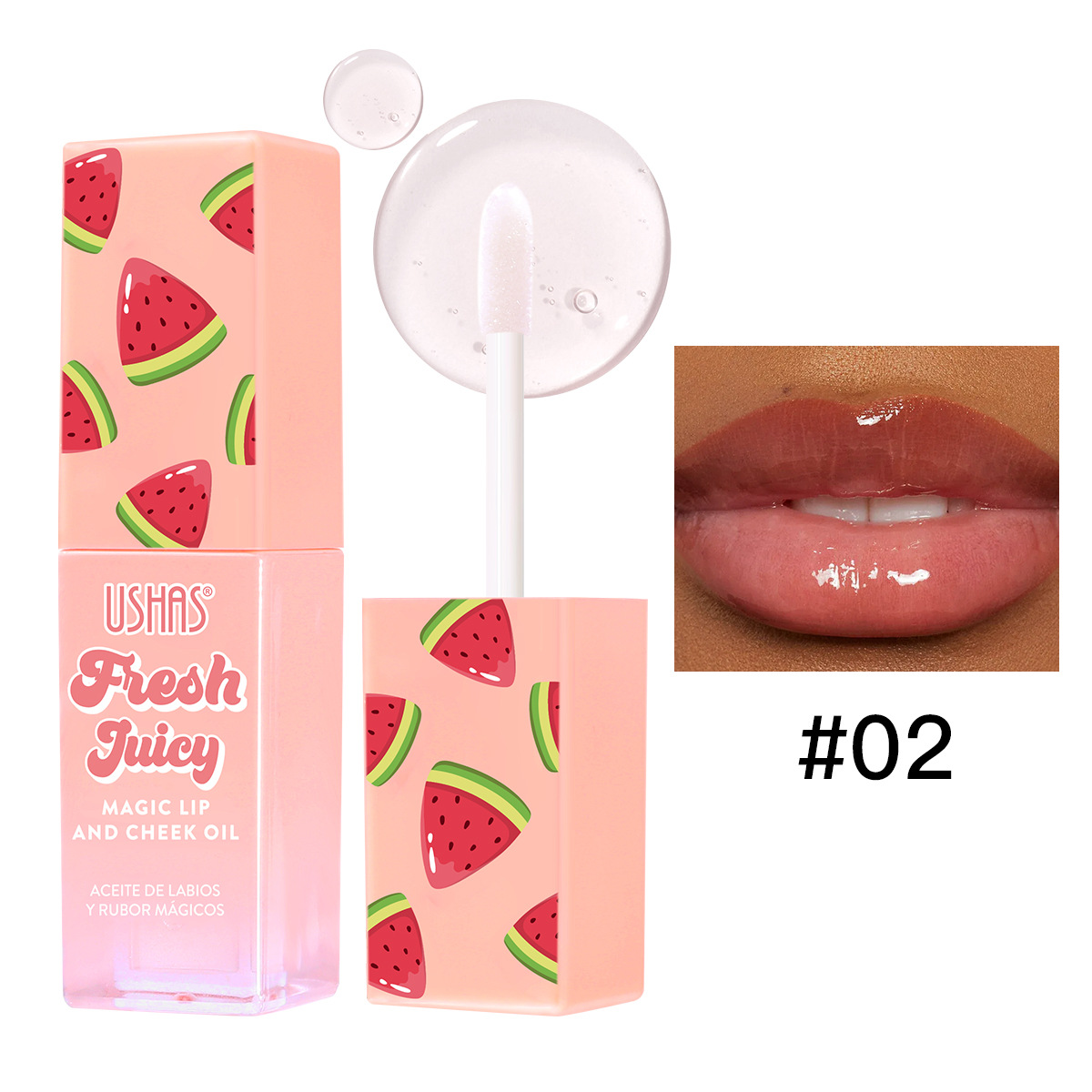 USHAS Cross-Border Spot Amazon esmalte labial hidratante impermeable óleo labial