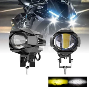 Avtomobil Motosiklet Fənərləri LED Xarici Lensli, Tək Gözlü İki İşıqlı Köməkçi Fənər