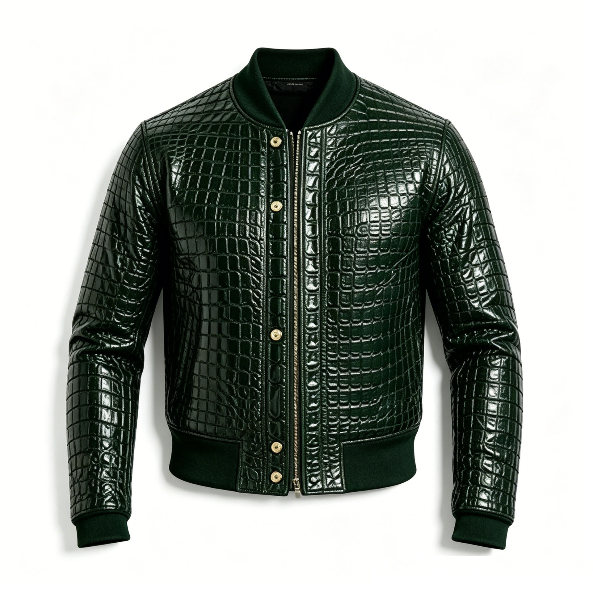 Europa y América cruzada cocodrilo chaqueta de cuero chaqueta de cuero PU hombre retro americano suelto locomotora chaqueta de moda