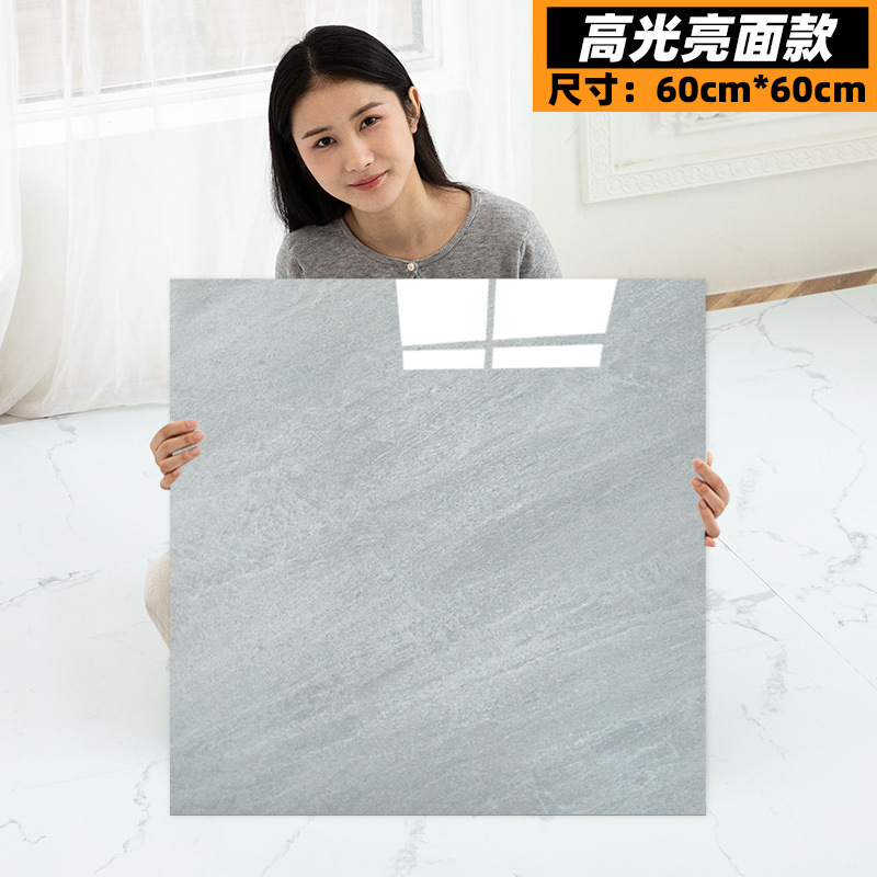 床ステッカー自己粘着床模造タイル光沢のある PVC プラスチック床ステッカーセメント床家庭用床革卸売|undefined