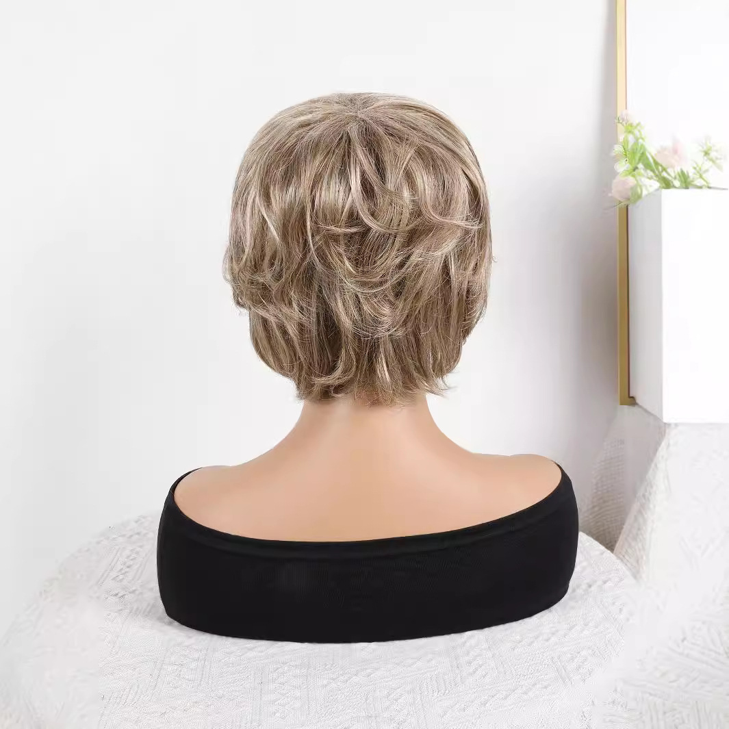 Fibra química al por mayor bob cabello pelucón mecánico pelucón cubierta de pelo