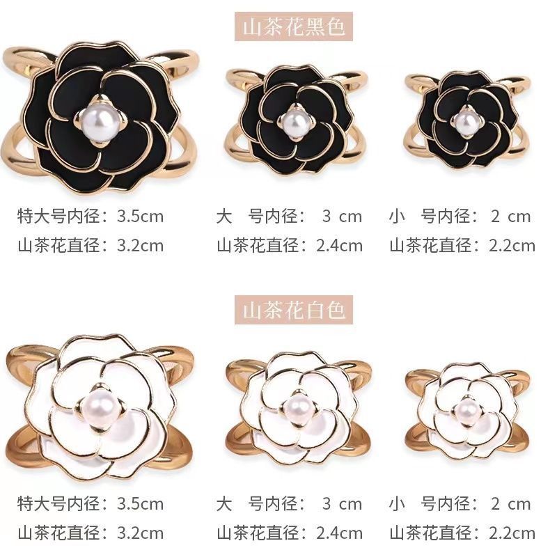 Corea del Sur ins bufanda de seda hebilla de doble uso avanzado todo partido chica perla hebilla broche accesorios simple pequeña bufanda cuadrada bufanda hebilla