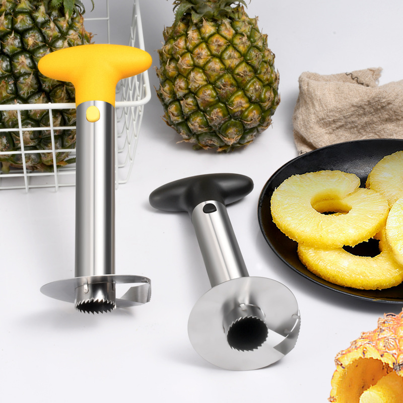 Pineapple cutter peeler fruit core separation coring stainless steel rotary pineapple peeler fruit tool