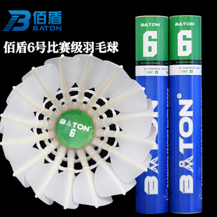 Directly Supplied by the Manufacturer, 12-Pack of Goose Feather Straightened Badminton Balls, No. 6, for Use in Stadium Clubs and Venues