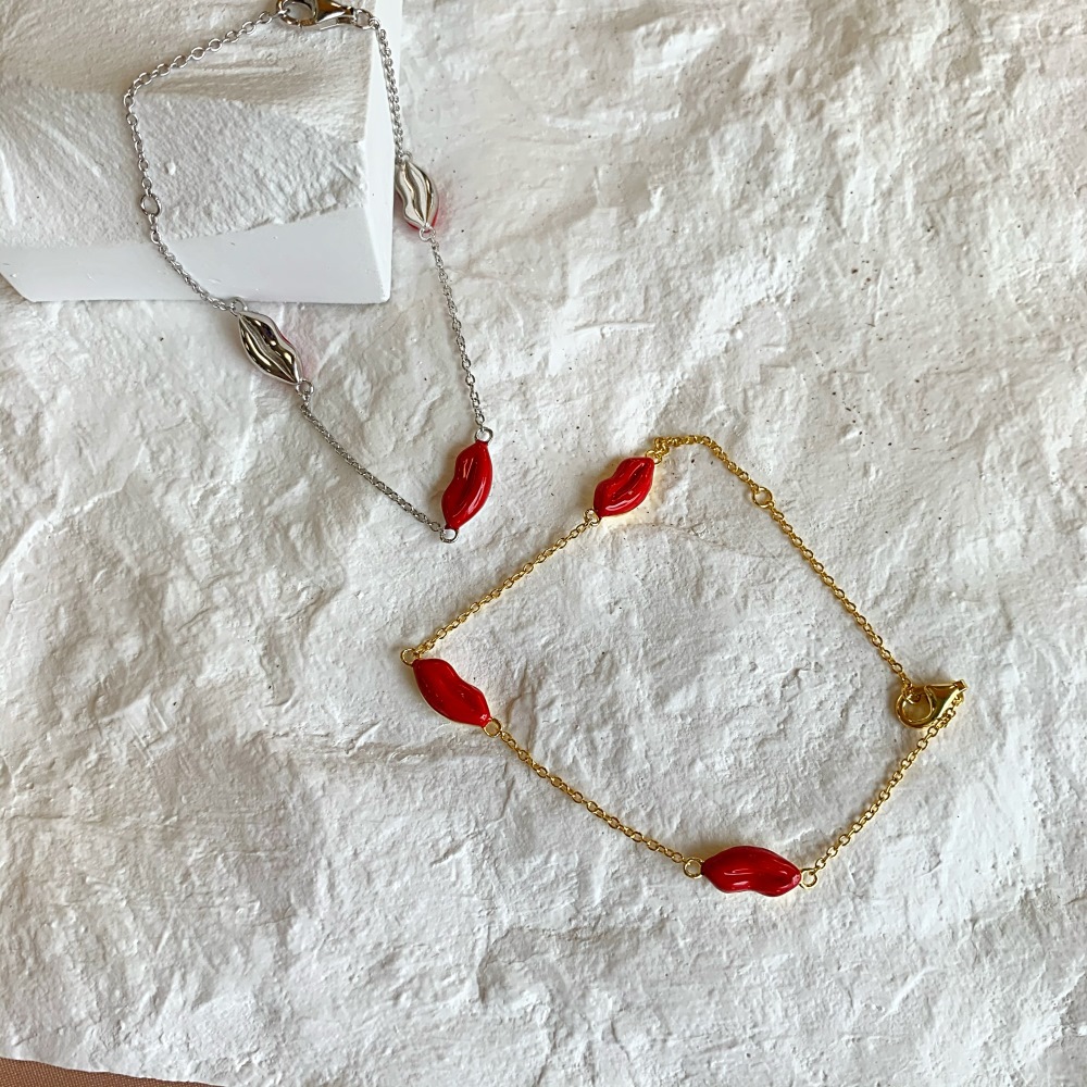 Fashion Lips Sterling Silver Plating Bracelets