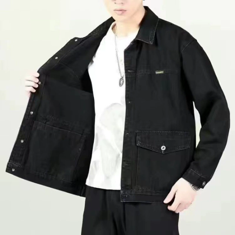 Осенняя джинсовая куртка oversize, плюс размер