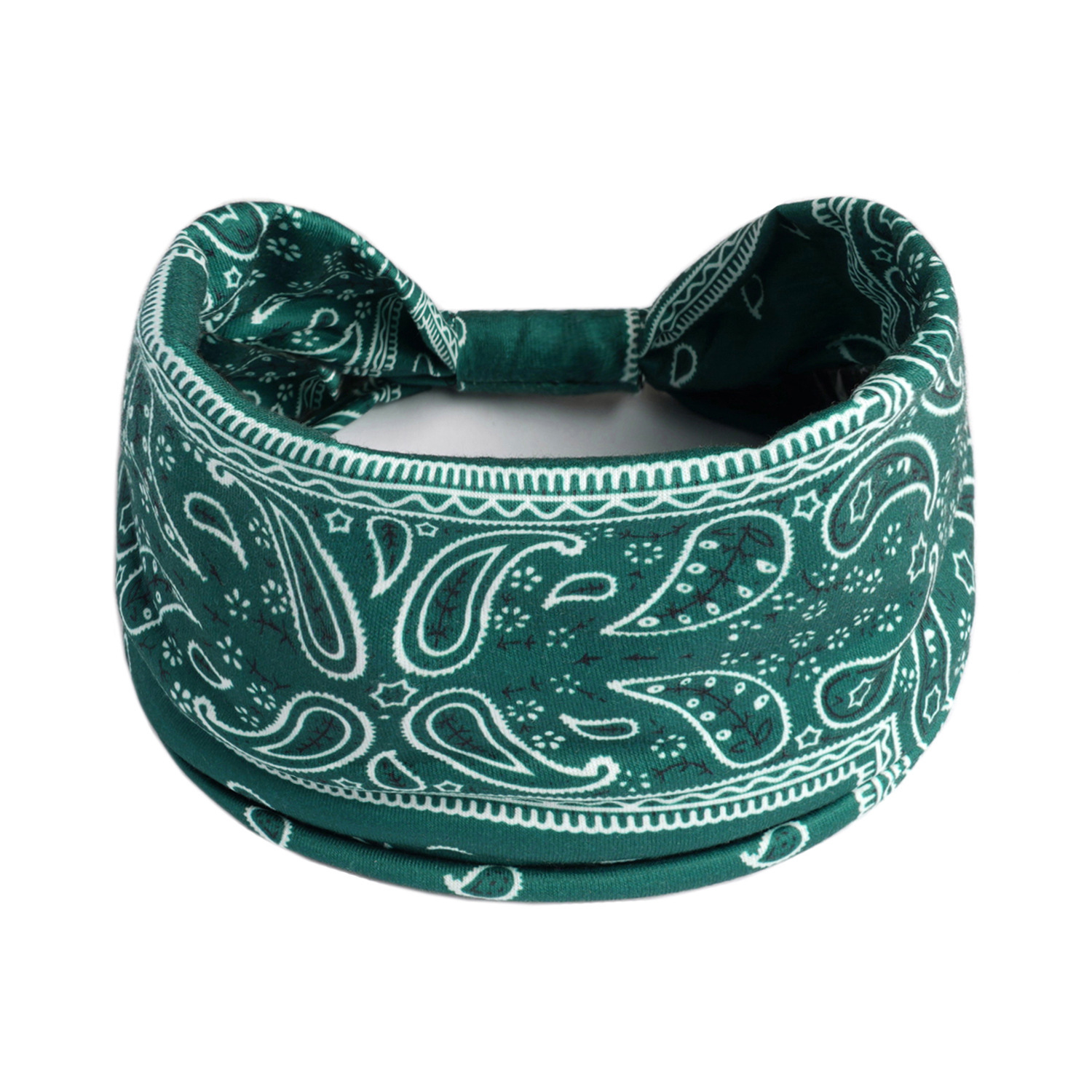 Europa y América nueva impresión elástica deportiva correa de cabello damas banda ancha correa de cabello turbante retrógrado joyas para el cabello de yoga