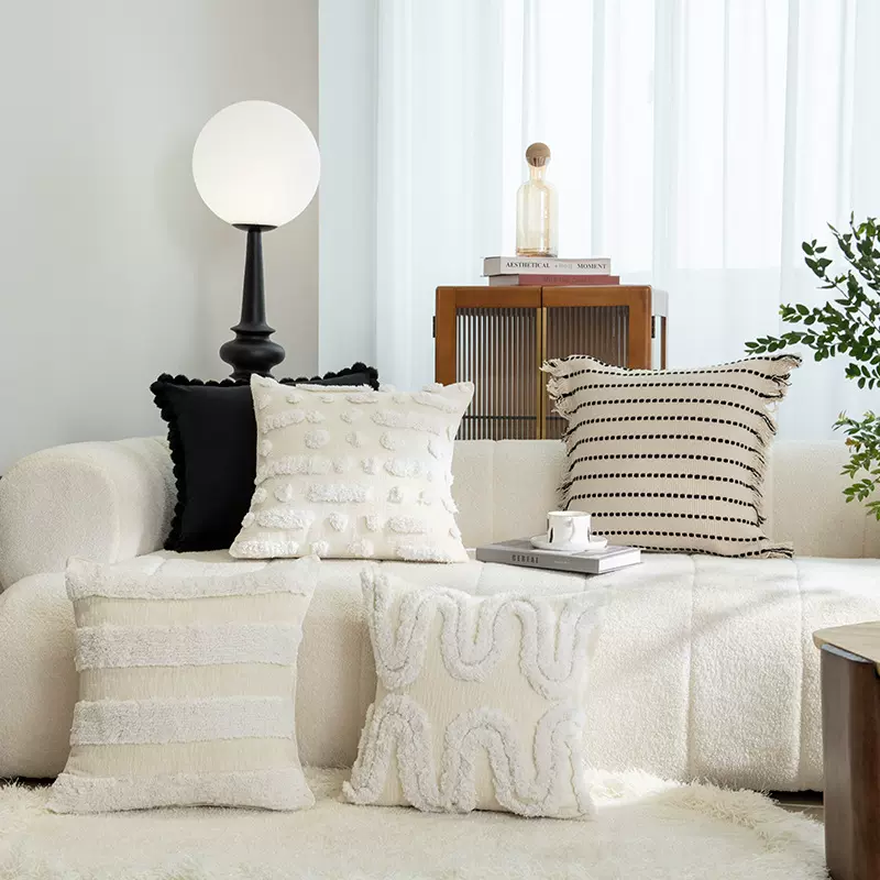 奶油风抱枕套北欧风轻奢高级感沙发靠垫靠枕套沙发抱枕套批发