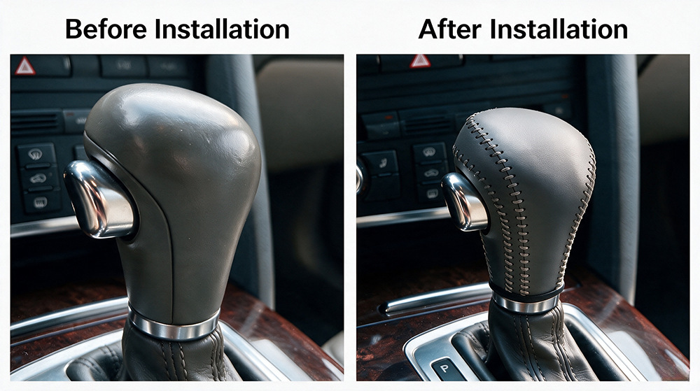 Suitable for Audi older models A6L A4L Q5 Q7 A5 gear shift protection cover, gear knob cover, shift lever cover, gear cover
