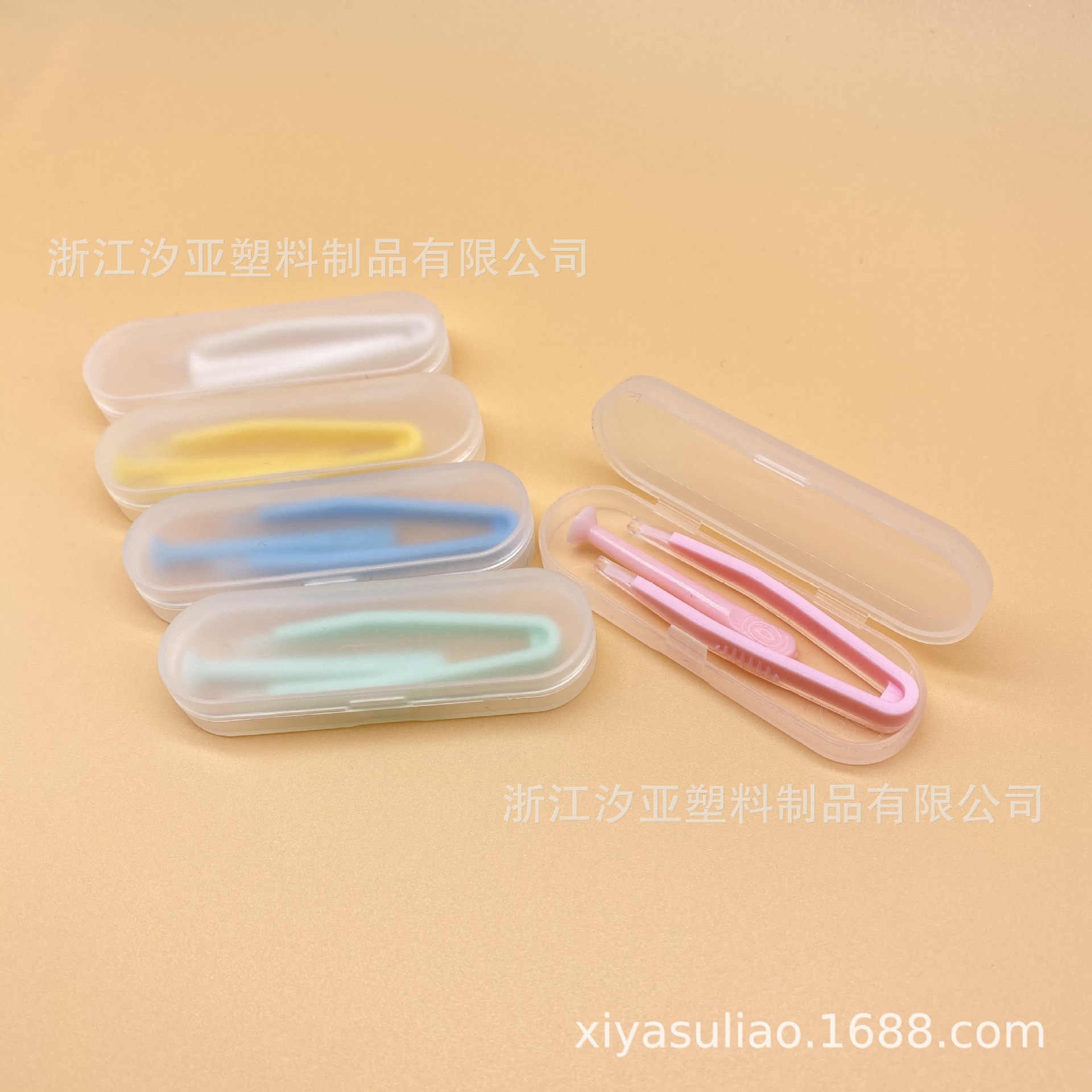 批发厂家直供隐形眼镜盒配件夹棒组合透明磨砂外壳多色可选