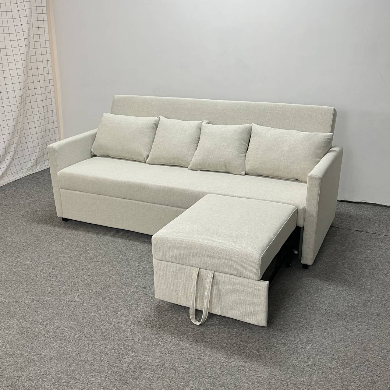 Sofá cama plegable doble doble multifuncional sala de estar pequeña casa de alquiler de tecnología económica tela sofá cama