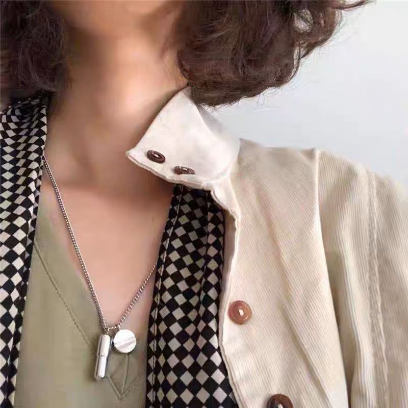 AMBUSH胶囊药丸s999纯银项链吊坠挂坠毛衣链 男女百搭饰品ins潮牌|undefined