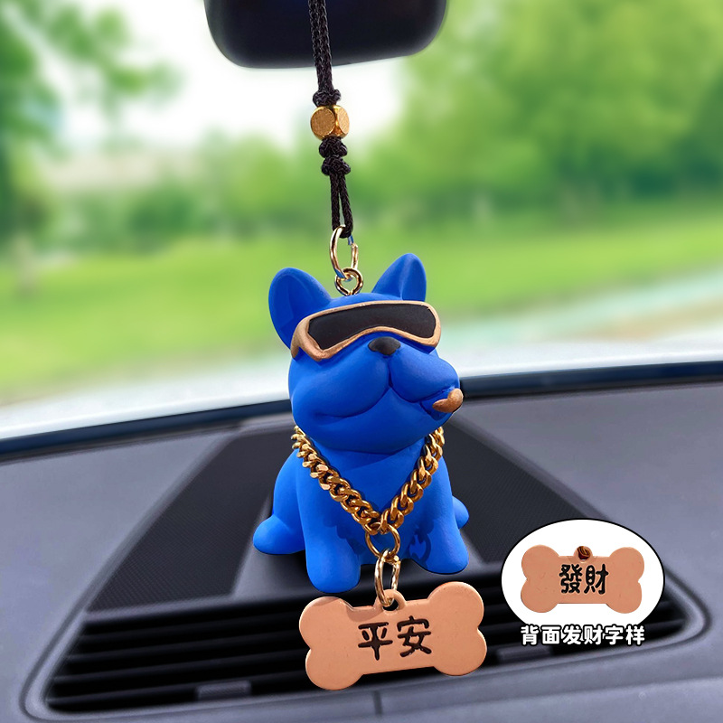 Оригинальная вешалка для автомобиля Chao Cool Bulldog, синяя