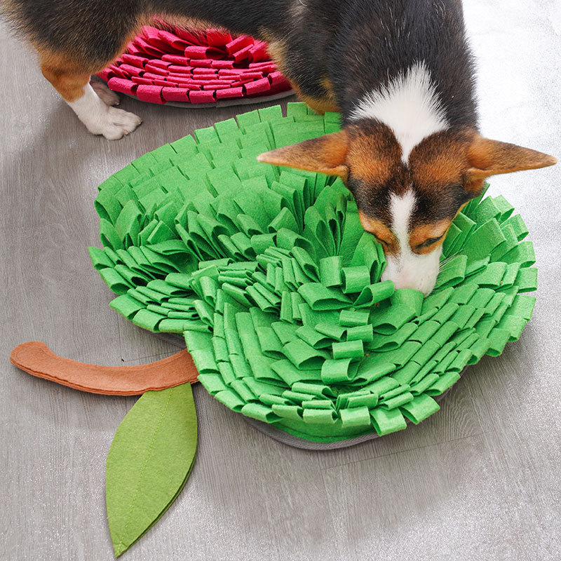 Interactieve voerpuzzel voor honden – een mat die het eten vertraagt en een snoepjesdispenser voor verlichting van verveling, mentale stimulatie en verlichting van angst._voghion.com