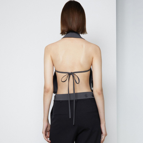 LOW CLAS**C Vest Suspender Women's 2024 Summer New Korean Niche Sexy Backless Bottoming Sleeveless