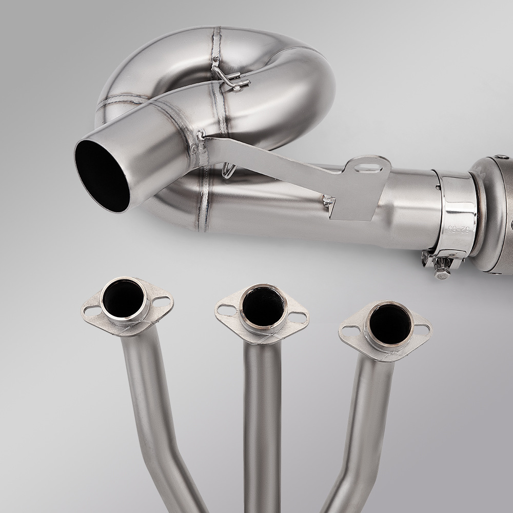 Motorcycle Exhaust Pipe Chunfeng 675Sr Bottom Exhaust Swing Front and Rear Muffler Set Non-Destructive Installation