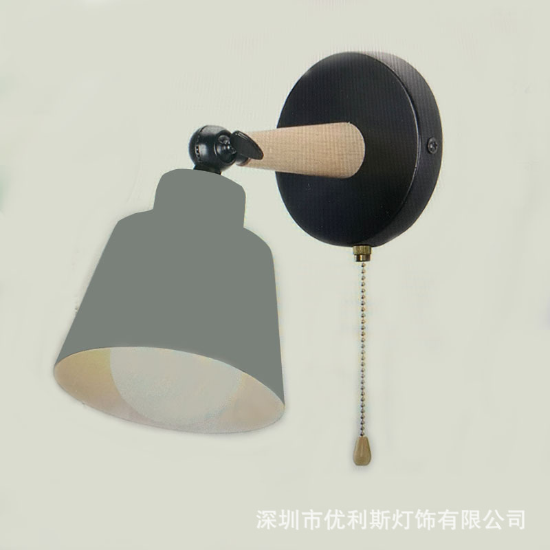 Lámpara de pared nórdica dormitorio lámpara de noche moderna minimalista comedor pasillo escaleras corredor estudio sala de estar macaron lámpara de pared