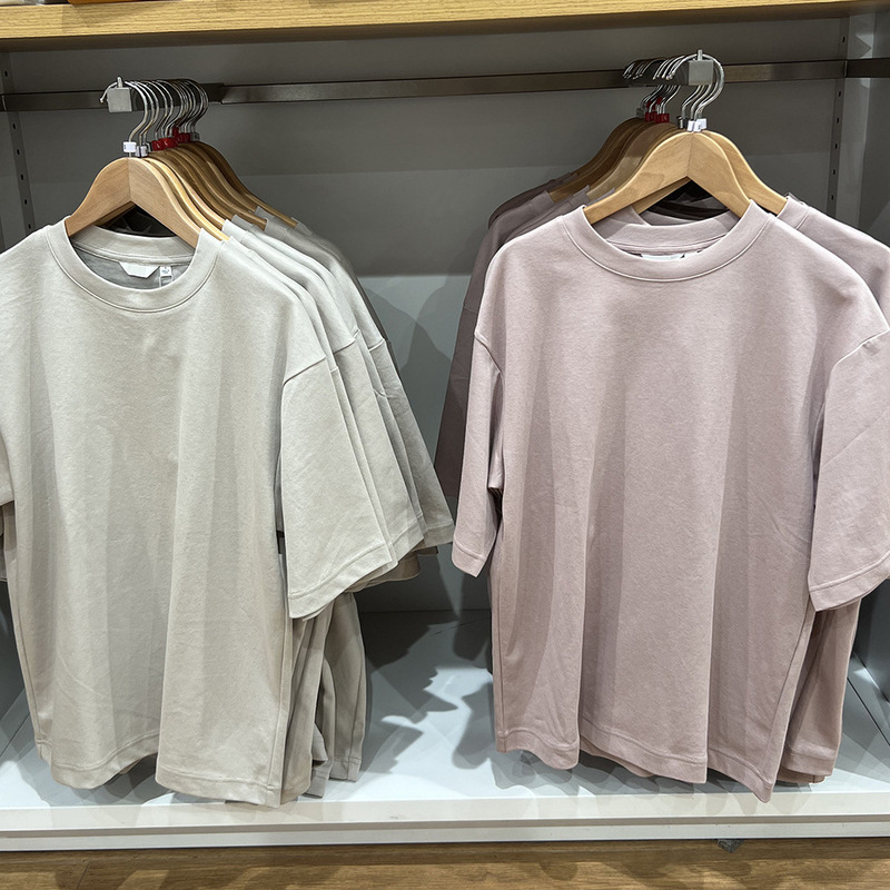 New STyle for Men and Women, 2024AIRism Loose Round Neck T-shirT, Five-quarTer Sleeves, Cool ShorT Sleeves 465185 / 455359