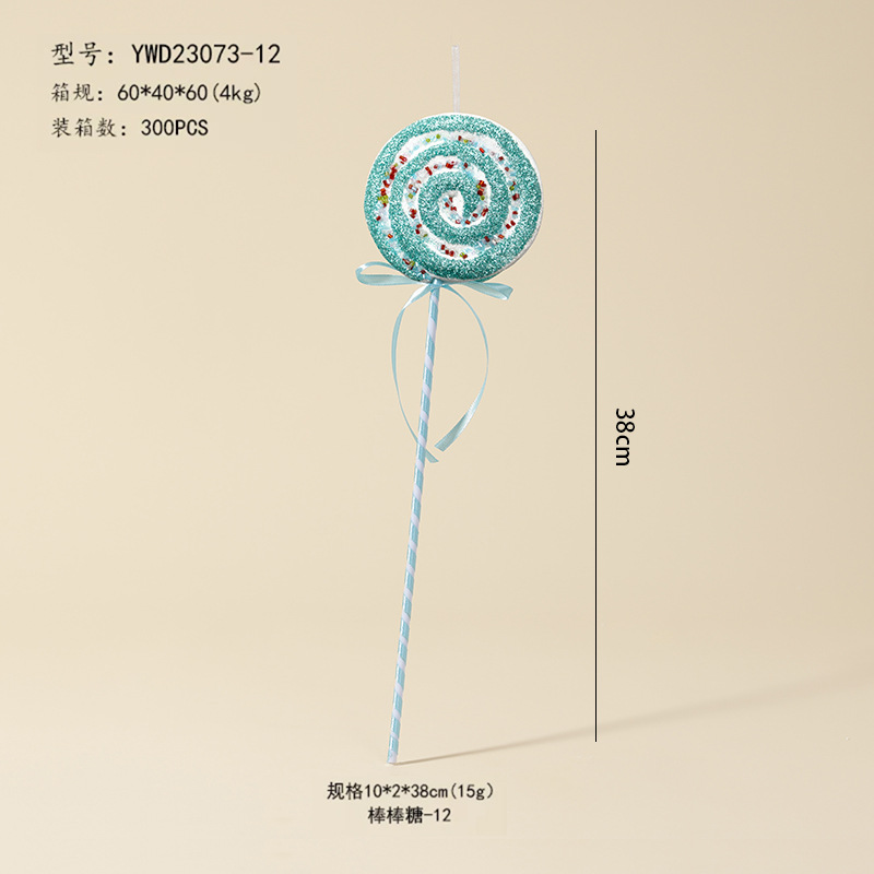 Ventas transfronterizas de muletas coloridas decoraciones de Navidad dulces adornos de árbol de Navidad colgante dopamina props de disparo