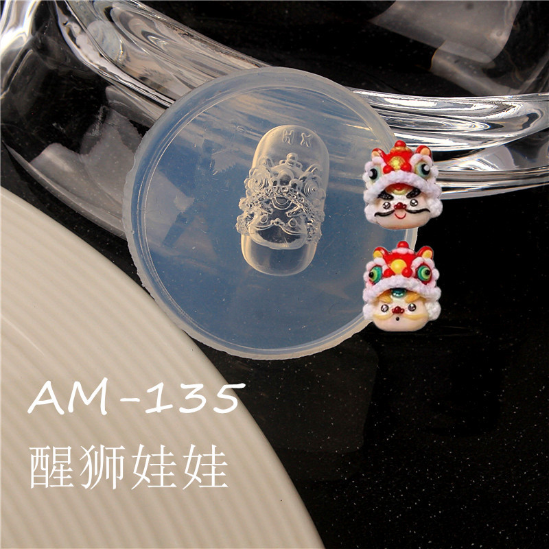 Serpiente de dragón uñas moldes de silicona congelado simple arco mariposa nacional de moda dragón bebé león despierto adornos de uñas abrasivos