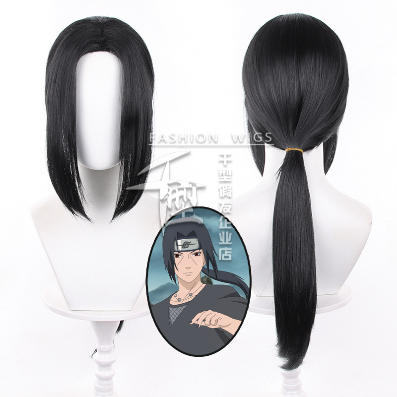 【Xing Luo】 Naruto Uchiha Itachi cosplay wig Yatogami Kuran with volumized top and middle-parted long hair
