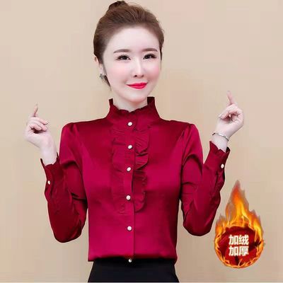Plush thickening shirt 2021 Autumn and winter new pattern Self cultivation Versatile Wood ear keep warm shirt Western style jacket