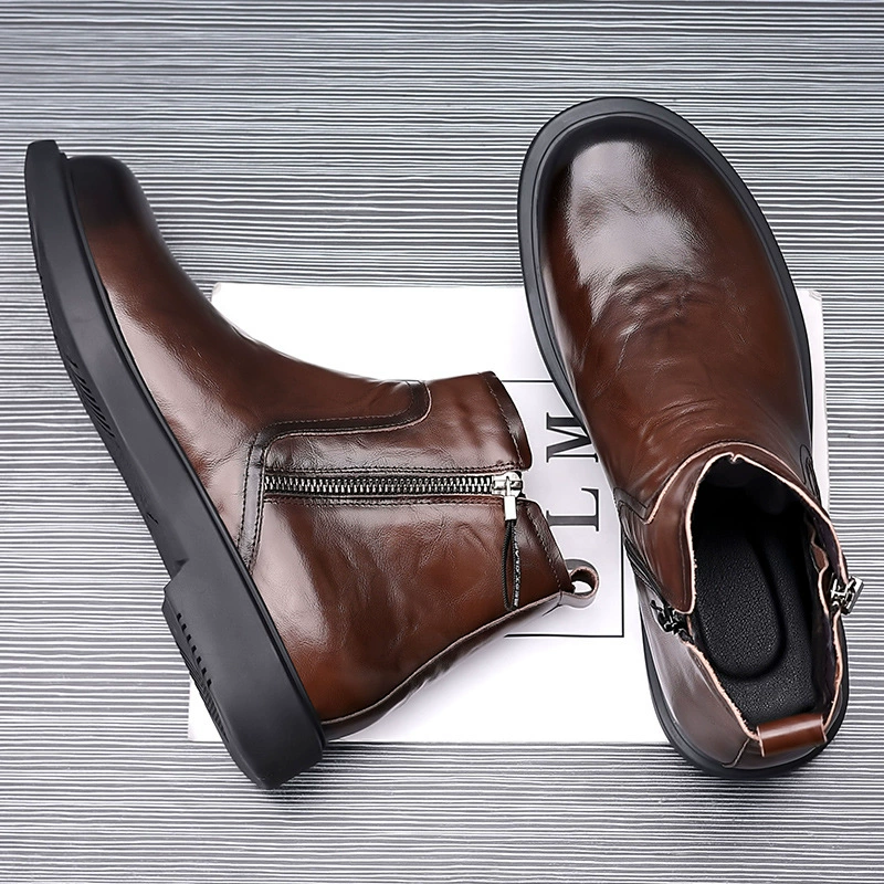 Ботинки Martin мужские британские ботинки нескользящие осенние кожаные ботинки высокие ботинки Мужские ботинки Челси дикие дышащие мужские ботинки