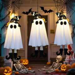 光るゴーストライトハンギングゴーストペンダントハロウィンホリデードレスアップ用品ショップゴーストフェスティバルテーマイベント雰囲気装飾